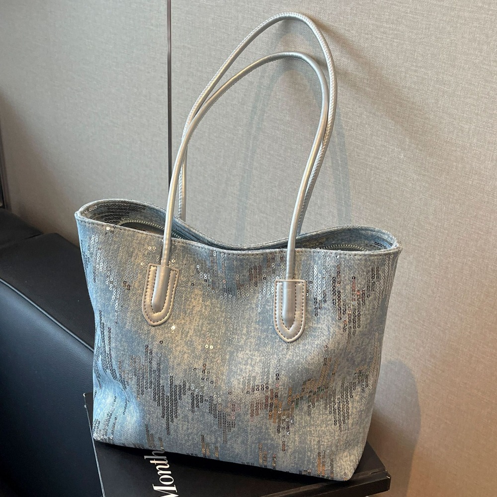 Casual Urban Ladies' Satchel Versatile Multi-compartment Duffle in Trendy Jeans Fabric