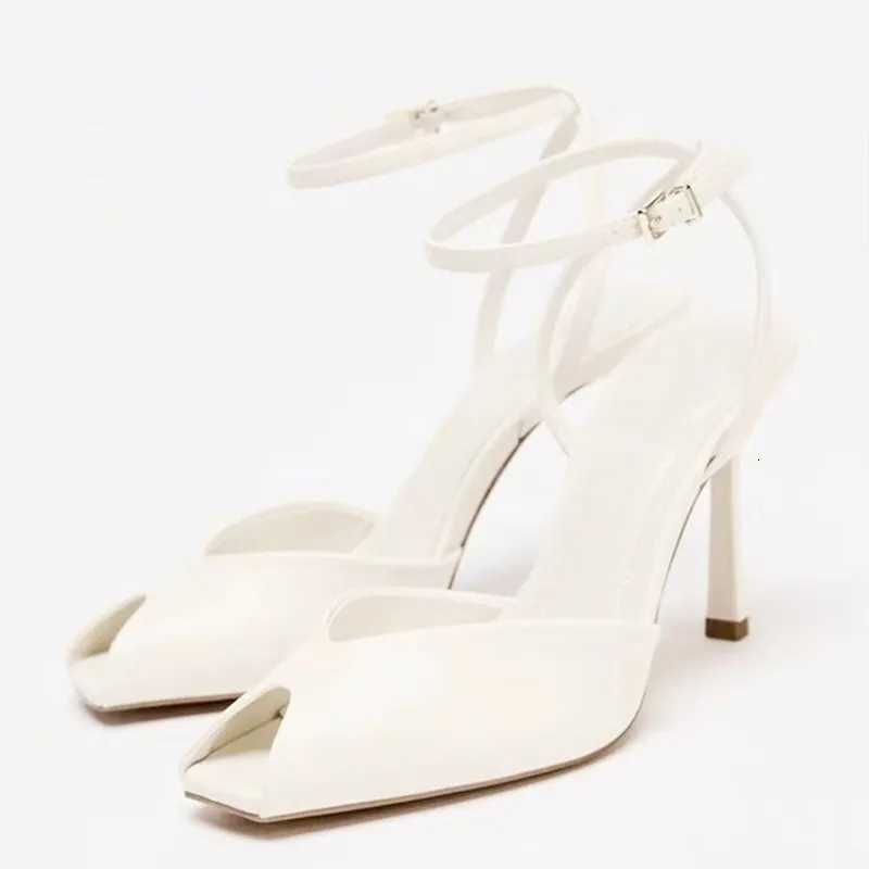 Sexy Peep Toe Heeled Sandals Women Elegant Ankle Strap Buckle High Heels Comfortable Soft Leather Party Shoes Sandalias De Mujer Z251015