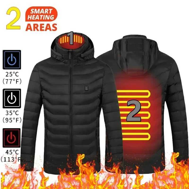 21 Areas Heated Jacket Men Warm Vest USB Self Heating Jacket Women Heated Coat Ski Camping Hiking Winter Cotton Clothes Washed H251017 MWY6
