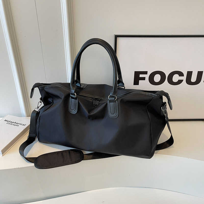 New Korean Fashion Travel Bag for Women, Solid Color Luggage Storage Crossbody Bag, Large Capacity Business Trip Travel Handbag