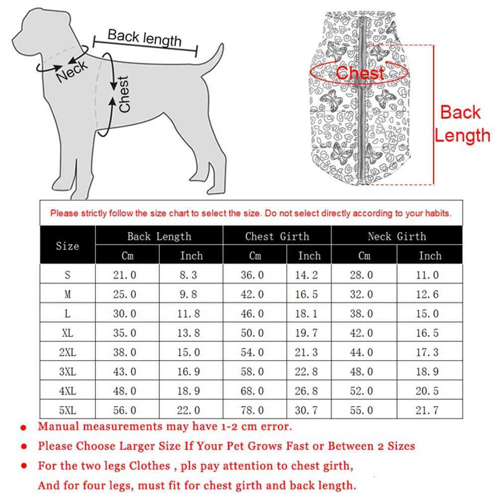 Leopard Dog Jacket For Small Large Dogs Outdoor Waterproof Pet Butterfly Print Clothes For Winter Bulldog Costume With DringW251017