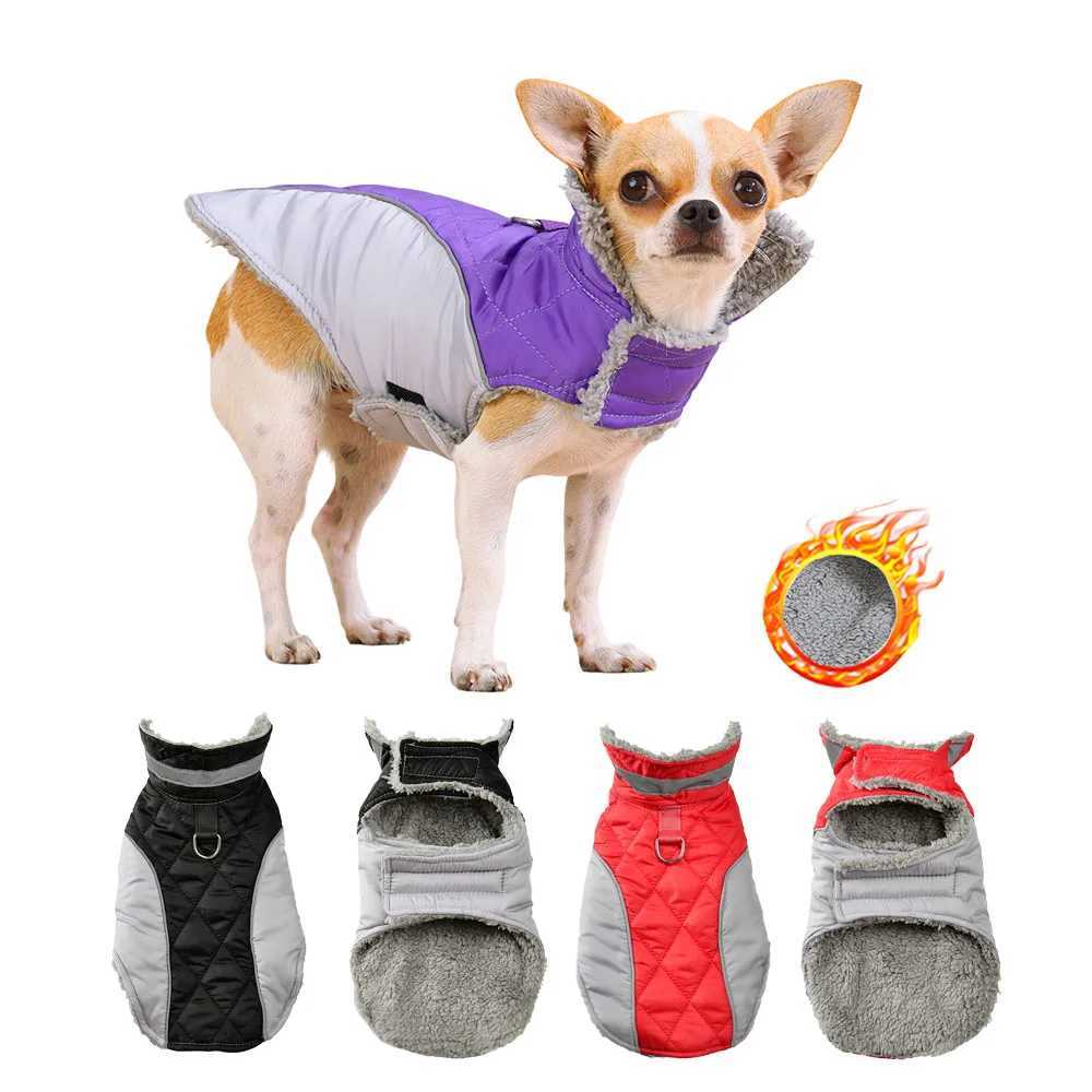 Warm Puppy Coat Thick Fleece Winter Jacket Clothes For Small Medium Dogs Cats Reflective Chihuahua Yorkie Costume Pet OutfitsW251017
