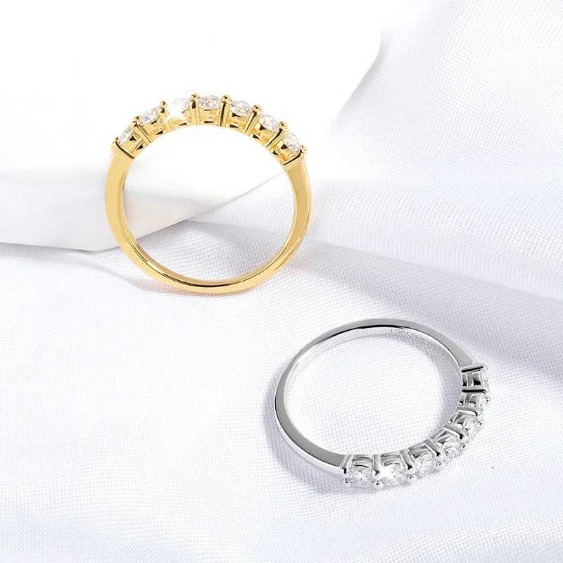 Smyoue 07CT 3mm Gemstone Moissanite Rings for Women S925 Silver Matching Wedding Diamonds Band Stackable Ring White Gold GiftW251017