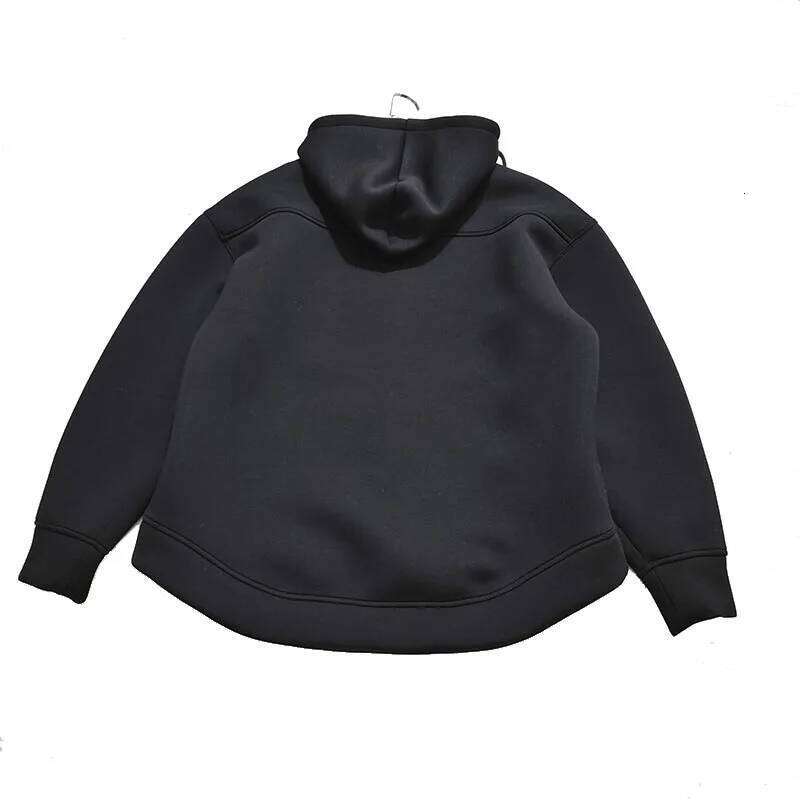 Winter New Women's Zipper Hoodie High Street Unisex Style Double Pockets Oversize Loose Sweatshirts Outerwear Top Casual