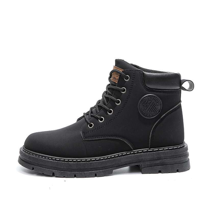 2023 New Autumn Men's Classic Fashion, Durable, Waterproof, High Top Martin Boots Soft Bottom Workwear, Anti Slip