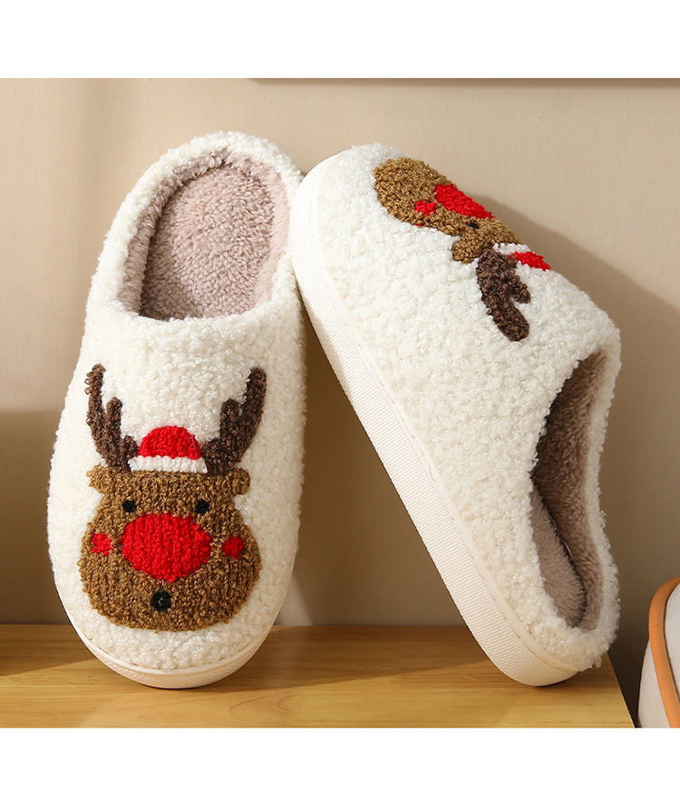 Christmas Designer Women's Tazz Slippers Fashion Fluffy Platform Boot Fur Slides Men Winter thicken warm Plush Warm Cotton Shoes Woman Comfort No