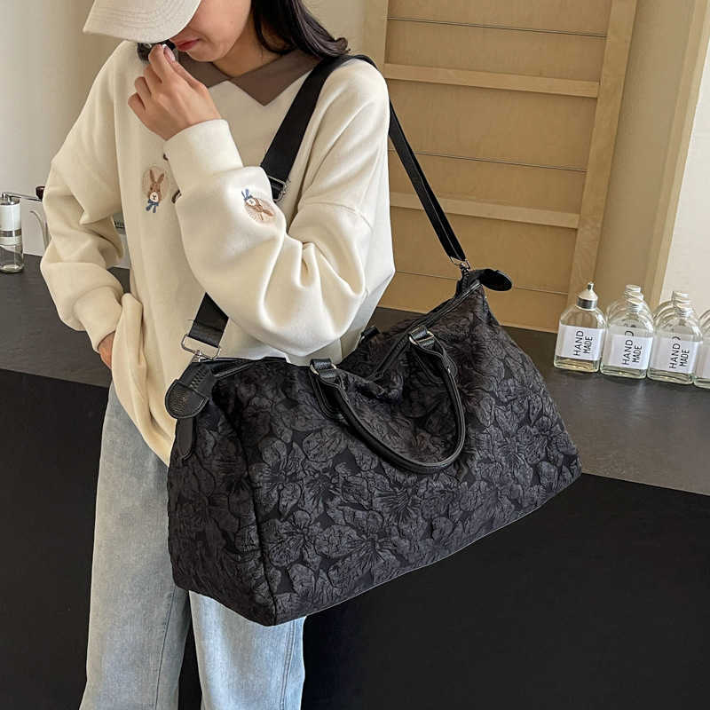 Short Trip Travel Bag Large Capacity Women's Handheld Storage Bag Business Trip Travel Luggage Bag Korean Style Crossbody Sports Fitness Bag