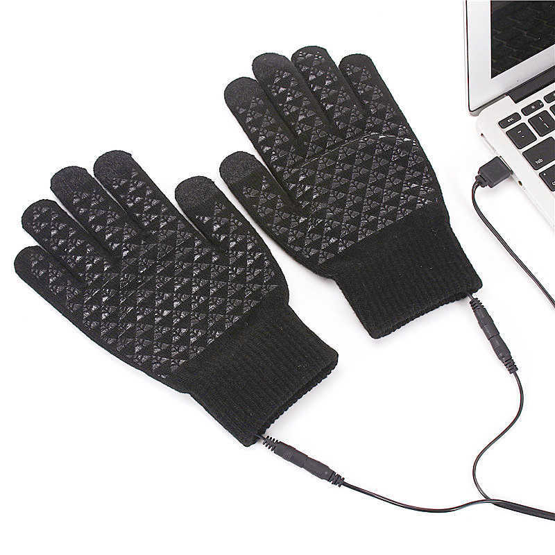 Winter Usb Heating Gloves Electric Doublesided Heating Gloves Warm Touchscreen Office Outdoor Skiing Antislip H251017