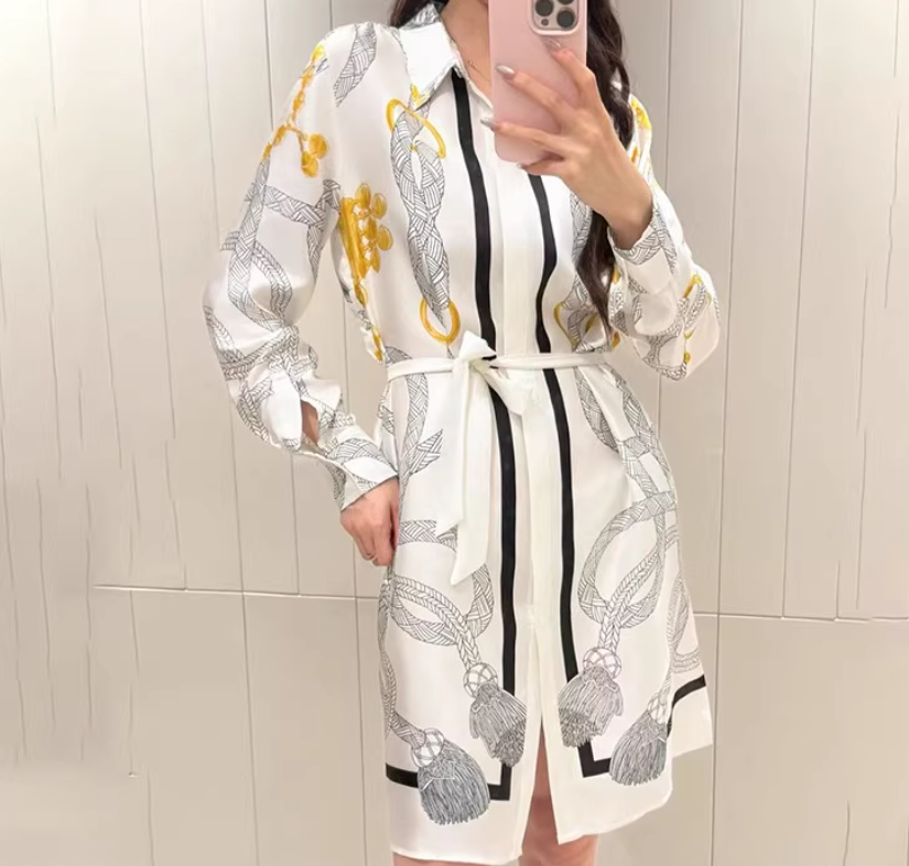 H brand designer silk shirt Brides Gala en Fleurs Womens summer shirt casual business shirt office lady Fashion OOTD 8865