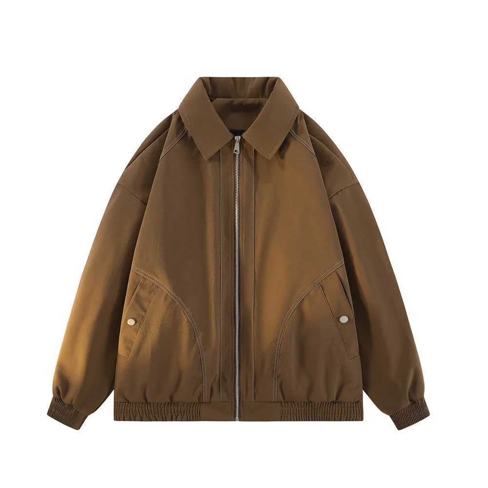 American Vintage Cargo Jacket Men Autumn Korean Versatile Pilot Jacket Casual Fashion Coat Young Mens Workwear Lapel Jackets J251017