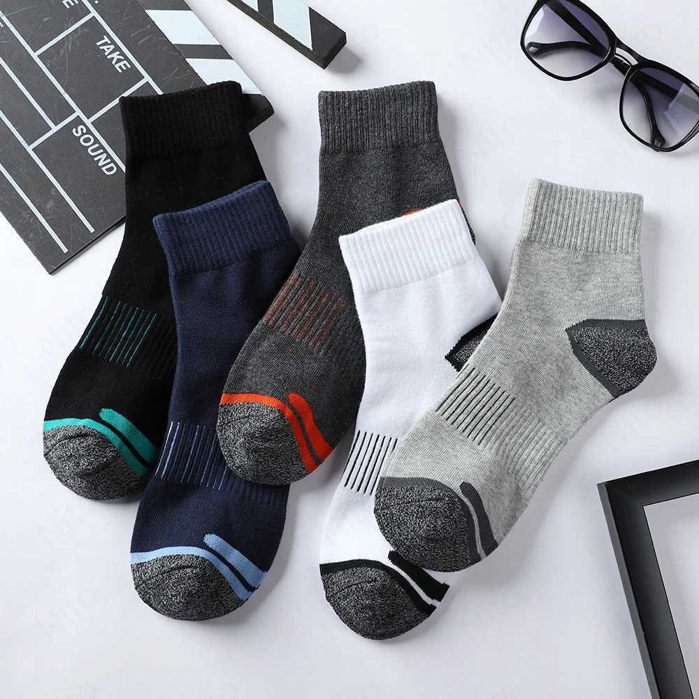 High Quality Lot Mens Socks Casual Breathable Run Sports Socks 5 Pairs Male Cotton Socks Winter Black Socks Men Large size3845 C251017