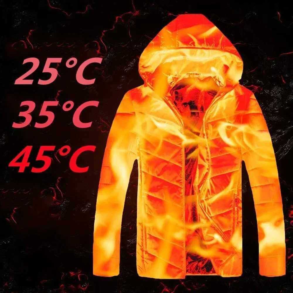 21 Areas Heated Jacket USB Electric Heating Vest for Women Winter Outdoor Warm Thermal Coat Parka Jacket Unisex H251017