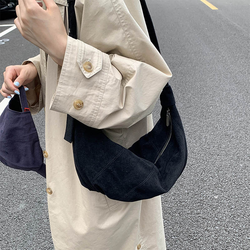 Autumn And Winter Large Capacity Female Bag 2025 New Suede Dumpling Bag Work Commute Bag Fashion Simple Shoulder Bag