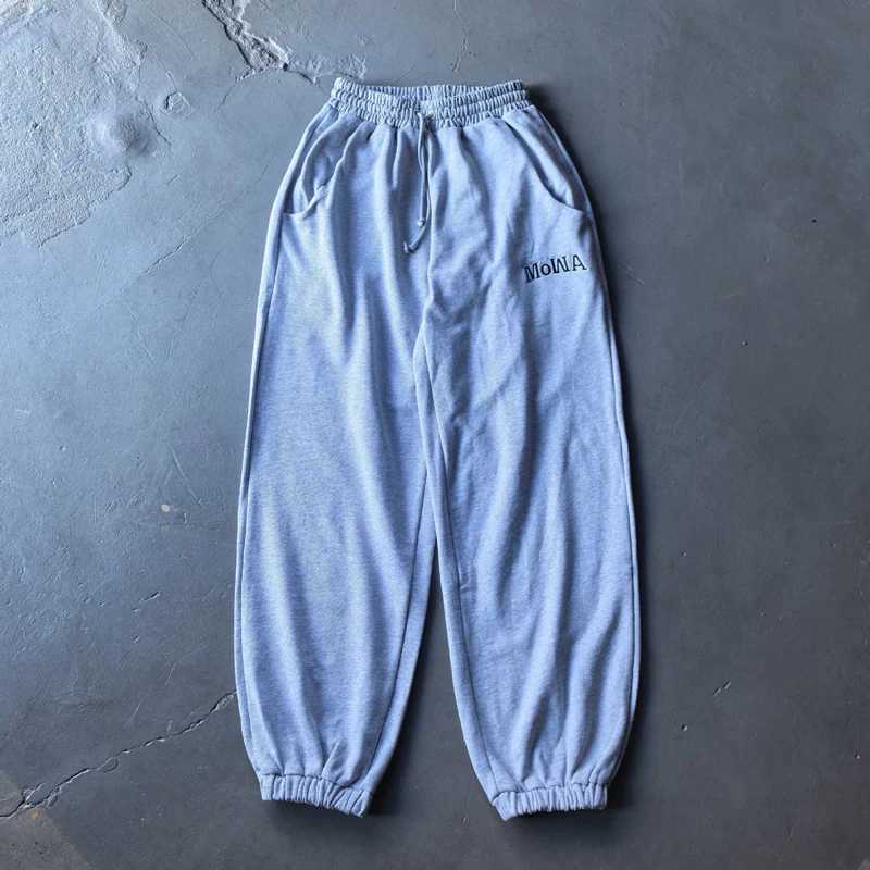 Mowalola Embroidery Sweatpants Men Women Drawstring Trackpants Streetwear Pants Loose Casual Cotton Jogger TrousersXJ251017
