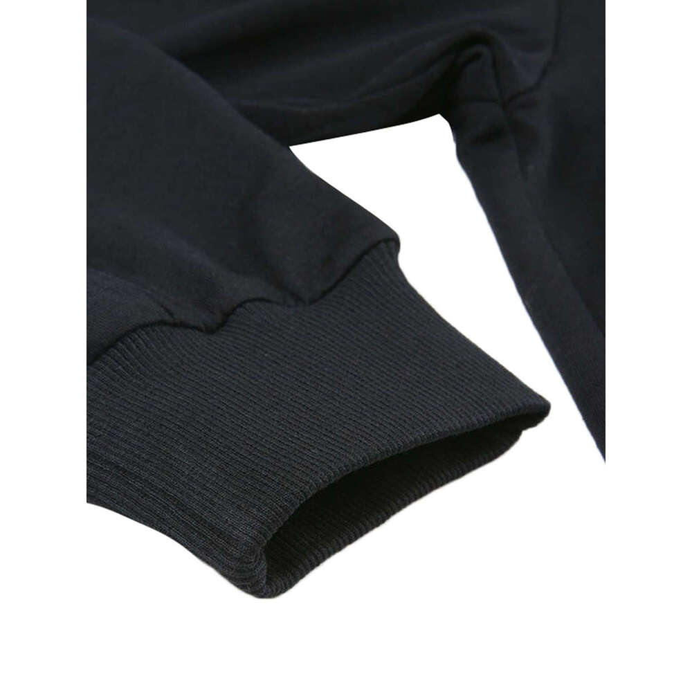 Women's Spring Autumn Hooded Coat Black Fashion Long Sleeve Skull Print Zipper Women's Hoodie