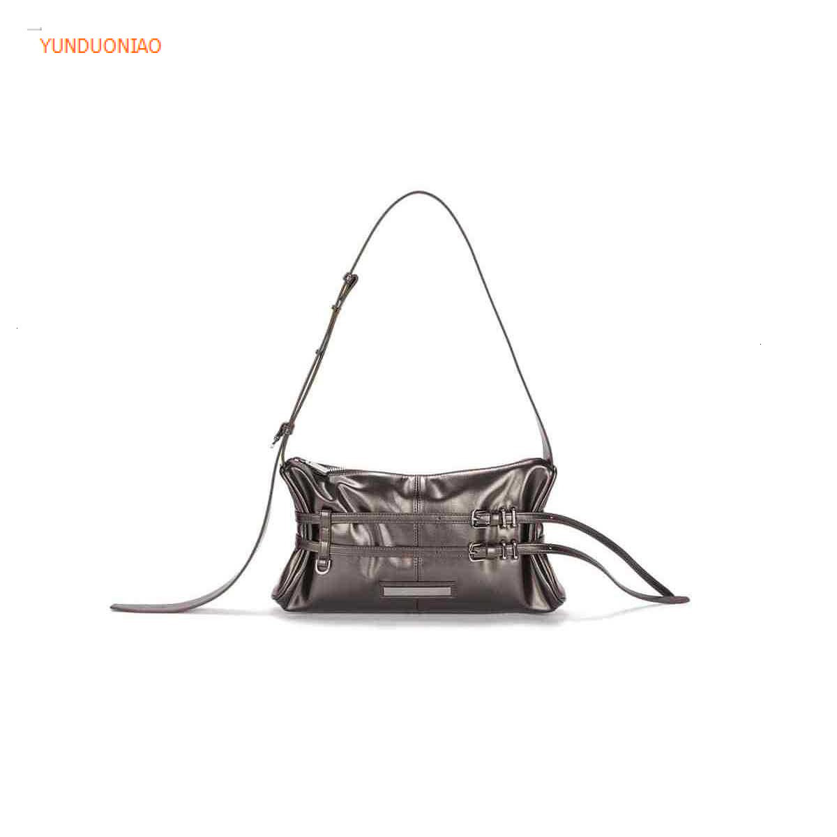 Autumn and Winter New Solid Color Designer Bag Double Drawstring Strap Single Shoulder Underarm Bag Luxury Handbag Minimalist Women's Shoulder Ba