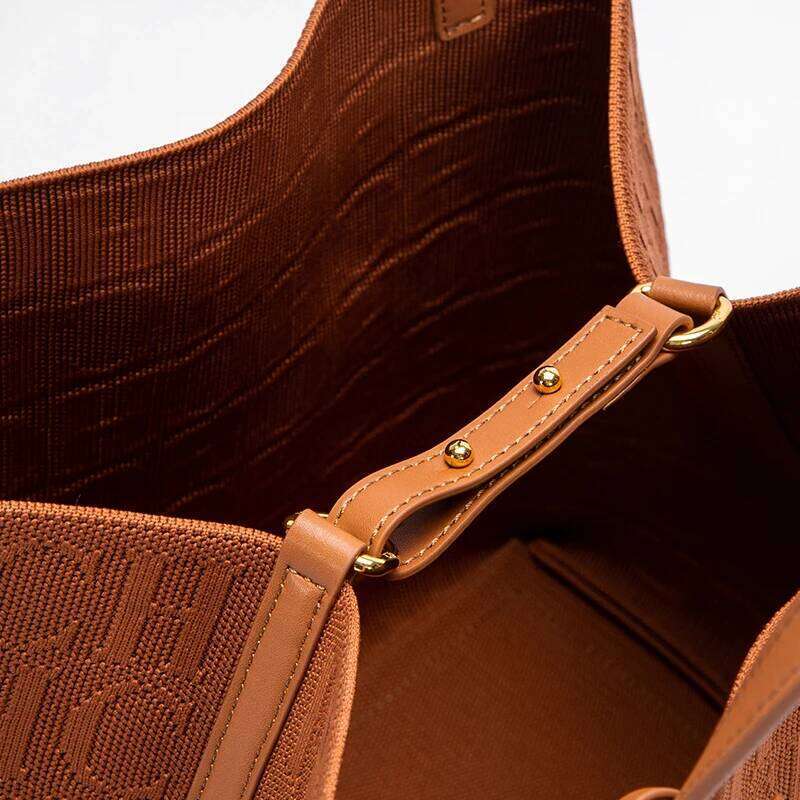 Fashionable Classic New Solid Color Outer Bag Women's Exquisite Handcrafted Weaving Large Capacity Handbag