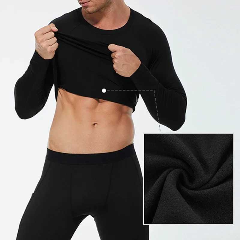 Men Thermal Underwear Winter Thermo Shirt Tops Fleece Undershirts Warm Sleepwear Elastic Long Johns Inner Wear Thermal Clothing H251017