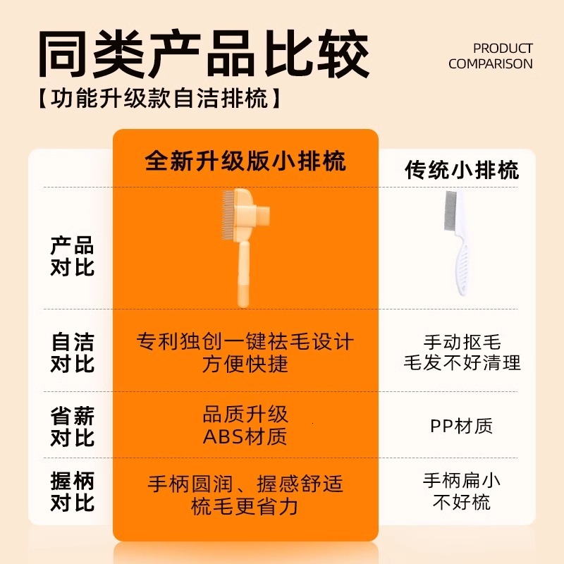 Cat Dog Grooming Brush Long Dense Tooth Needle Comb Detangling Remove Loose Hair Tool Pet Supplies