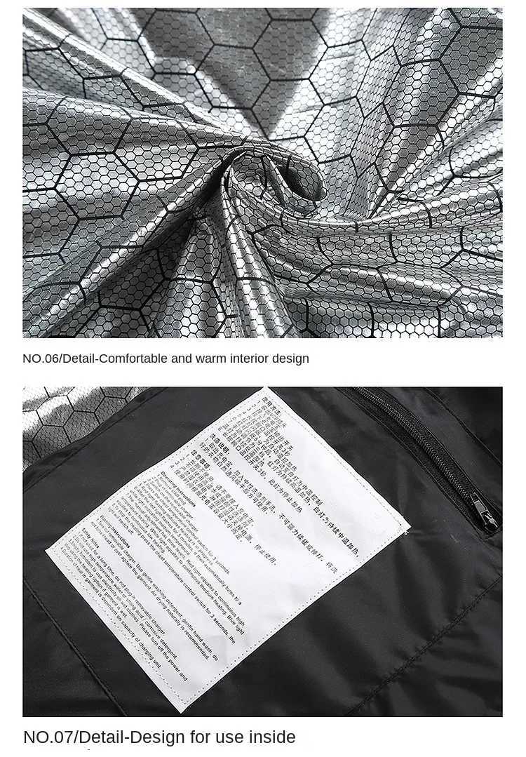 131721 Zone Heating Suit Winter Warm and Comfortable Stand Collar Work Vest Outdoor Mens Intelligent Temperature Control Coat H251017