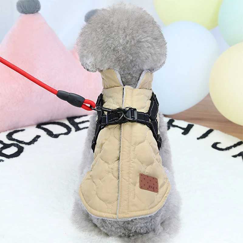 Reflective French Bulldog Pet Coat Jacket with Harness Winter Dog Clothes for Small Medium Dogs Corgi Bichon mascotas ClothingW251017