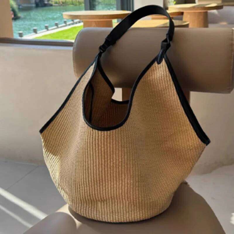 Designer Bags Summer Beach Handbag Fashion Shoulder Straw Tote 2025 New Large Capacity Underarm Travel Woven Bag Hot Selling