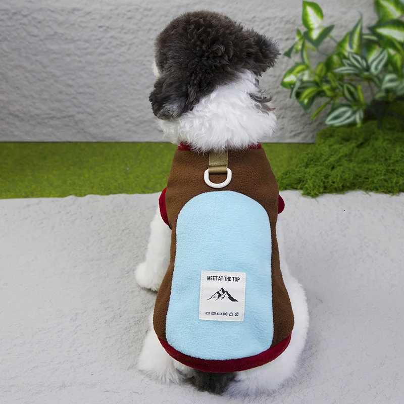 Winter Warm Pet Dog Coat with DRing Fleece Dog Clothes for Small Medium Dogs Puppy Clothes Outfit Dog AccessoriesW251017