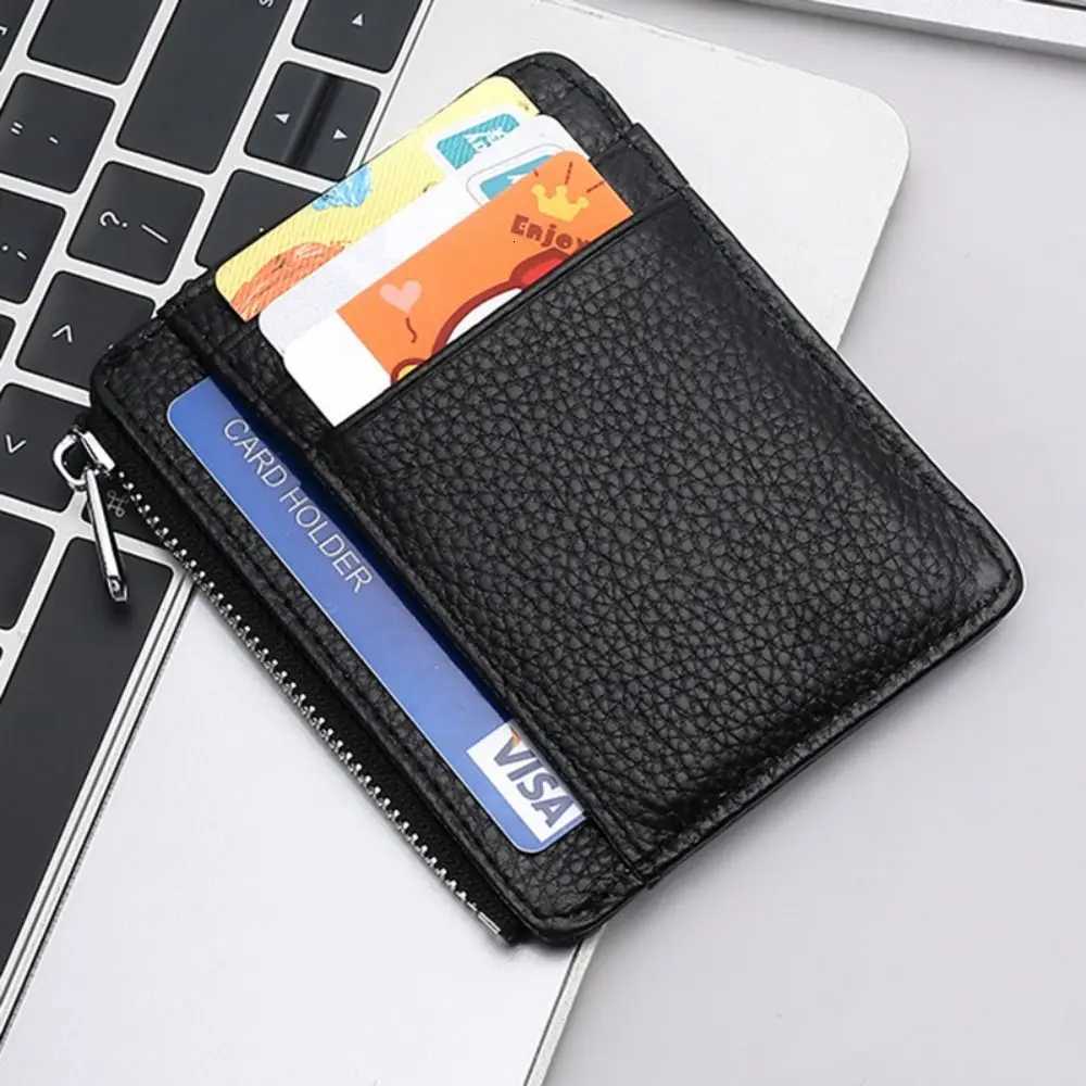Multicard Slot Card Case Universal Genuine Leather Simple ID Package Ultra Thin Card Holder Men WomenW251017