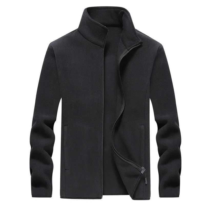 Winter fleece hiking jacket windbreaker for men Sportswear Wool lining thickened warm mens coat plus size overcoat J251017