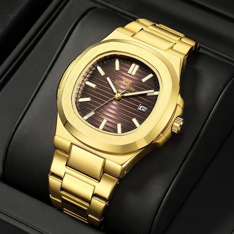 Men Business Watches Fashion Square Quartz Watch for Mens Clock With Calendar Reloj HombreWithout Box 250928
