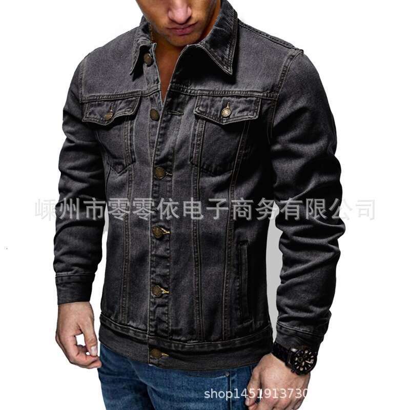 Spring And Autumn Trendy Cotton Casual Slim Fit Jacket Denim Coat Men's Clothing B5