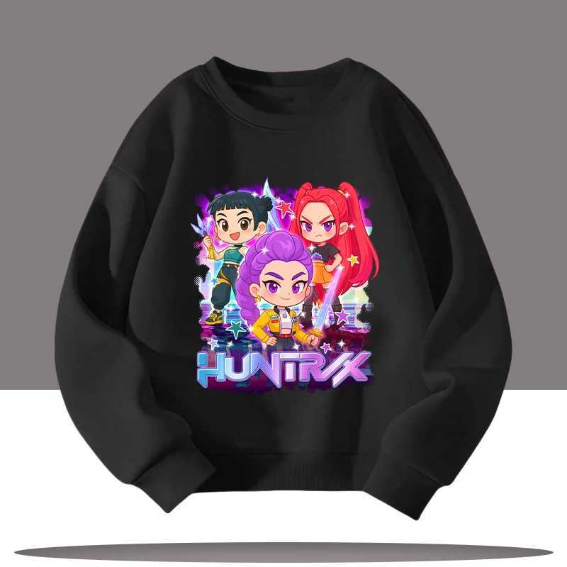 Kpop Demon Hunters New Childrens Roundneck Sports Shirt with Print 312 Years Old Cute Girl Casual Top C251017