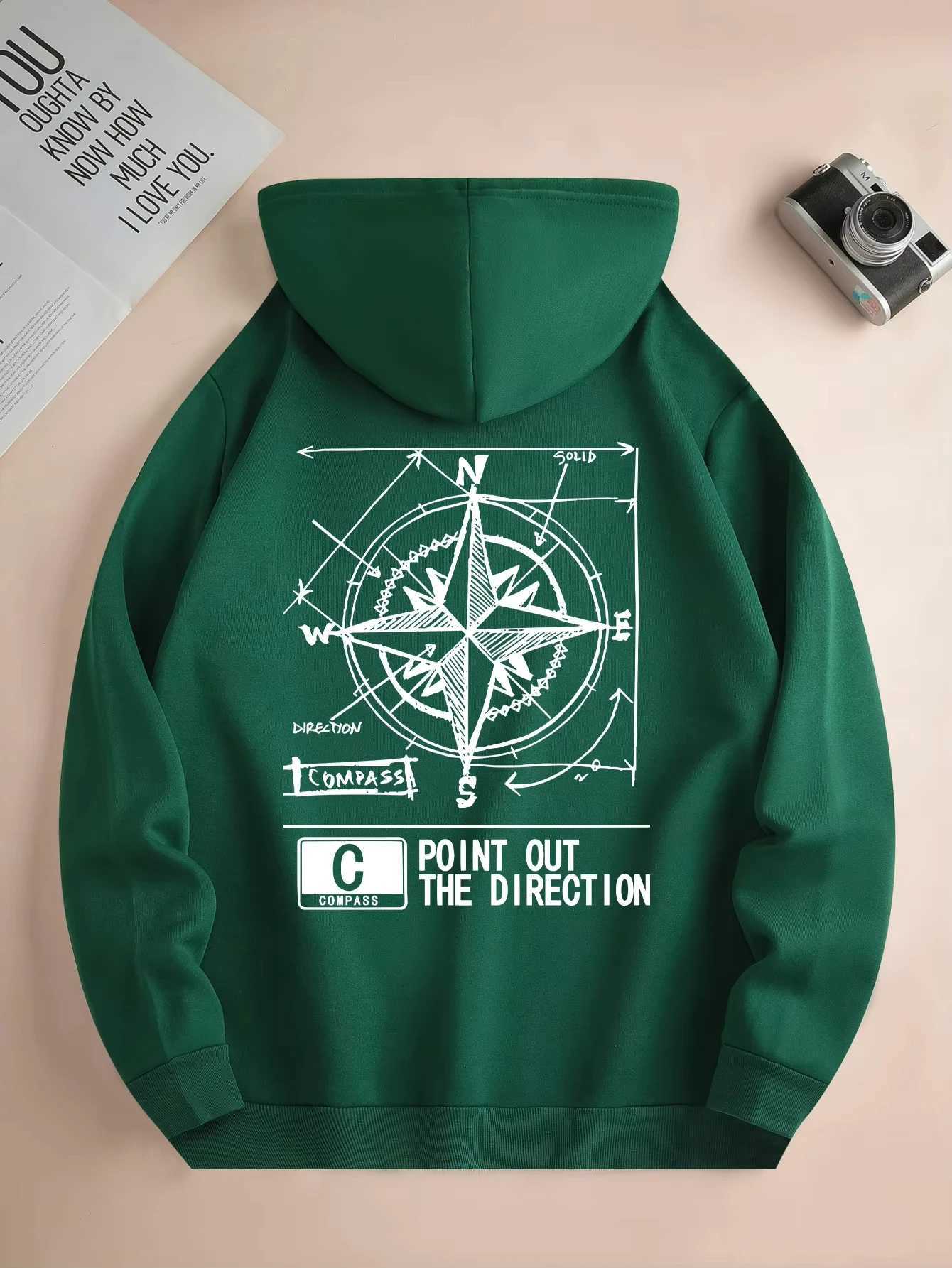 Autumn Winter Fashion Geometric Printed Mens Hoodiesweatshirt Kangaroo Front Pocket Outdoor Casual Sports Comfortable Pullover Z251017