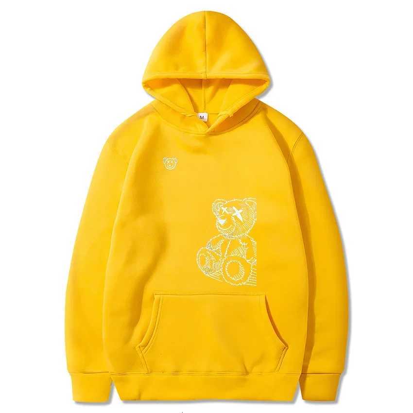 Creative design bear print hoodie mens daily leisure outdoor sports loose hoodie comfortable hooded sweatshirt Z251017