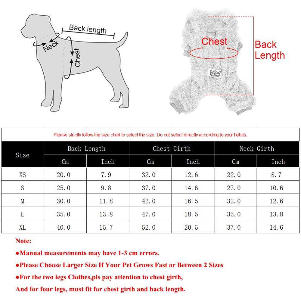 Pet Dog Clothes Cozy Soft Fleece Puppy Cat Jumpsuit For Small Medium Dogs Cats Winter Warm Clothes With Elasicity Yorkshire PugW251017