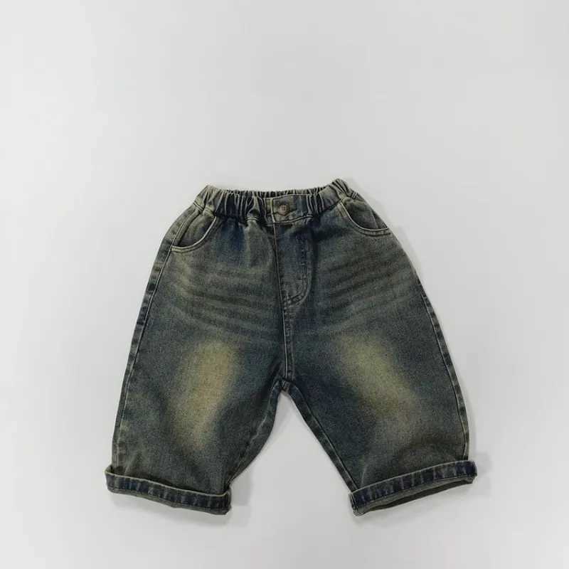 Autumn New Children Denim Trousers Baby Boys Girls Loose Casual Wide Leg Pants Fashion Vintage Straight Jeans Kids ClothesT251017