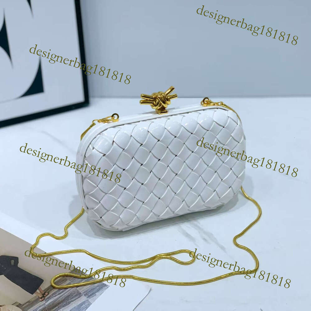 designer bag tote bag B's Woven Evening Chain Color Block Clutch Wind Clip Box Crossbody Shoulder Bag