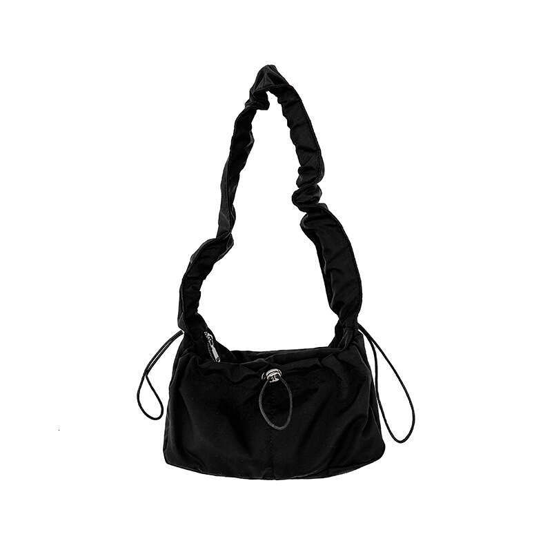 Pleated Underarm Cloud Elegant Simple Korean Style Single Shoulder For Women High-End Niche Nylon Bag Commuting Versatile B5