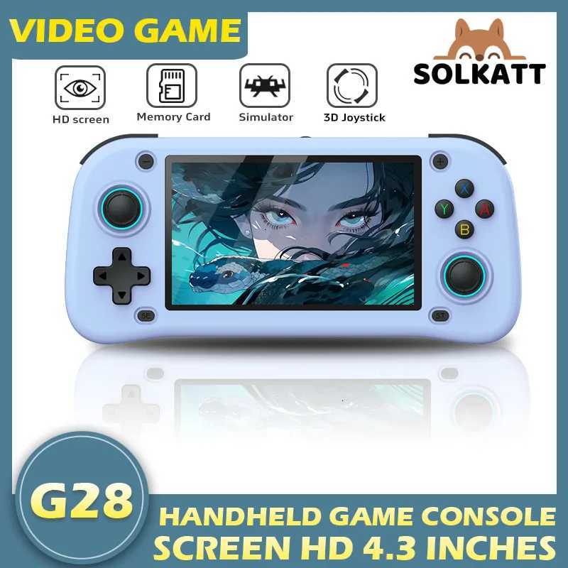 G28 Handheld Video Game Console Linux System HD 43Inch Mini Sn Portable Pocket Video Player 128GB Games Childrens GiftXJ251016