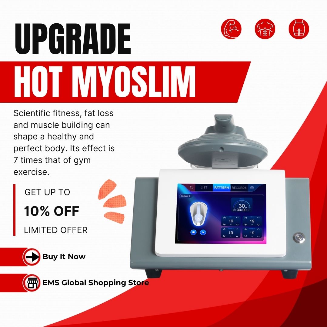 Myoslim Single Handle Body Shaping Machine High Energy Ems Body Shaping Electromagnetic Fat Reducing Muscle Stimulator HOT