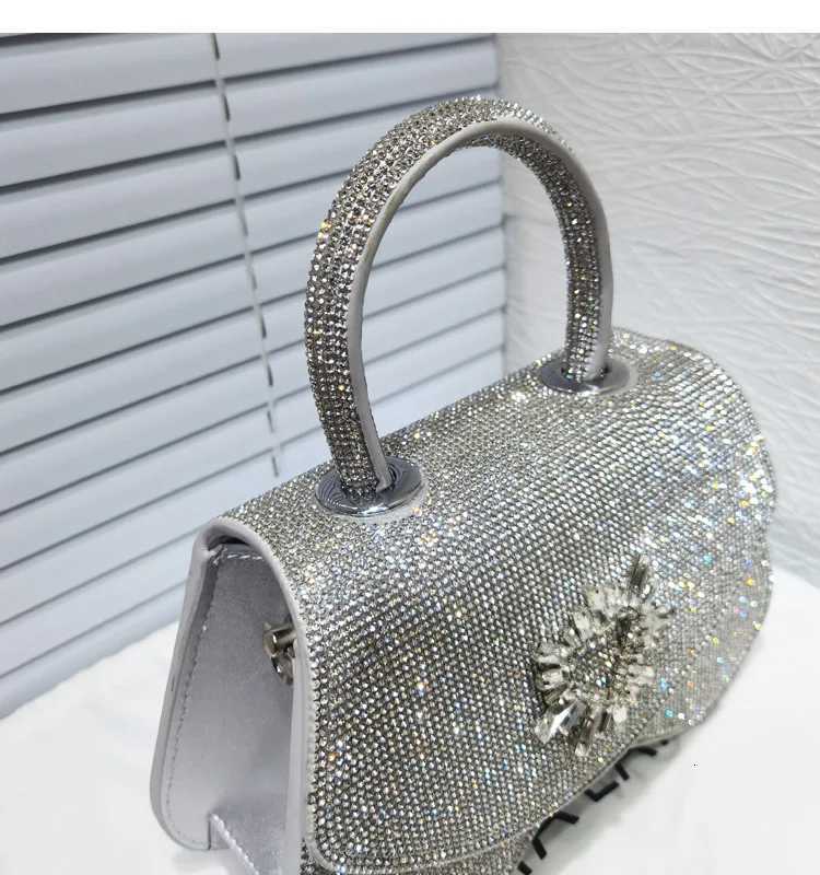 Fashion Bling Square Bag Glitter Shiny Rhinestones Diamond Evening Bag Womens Handbag Wedding Party Clutch Purse Messenger Bag Z251017