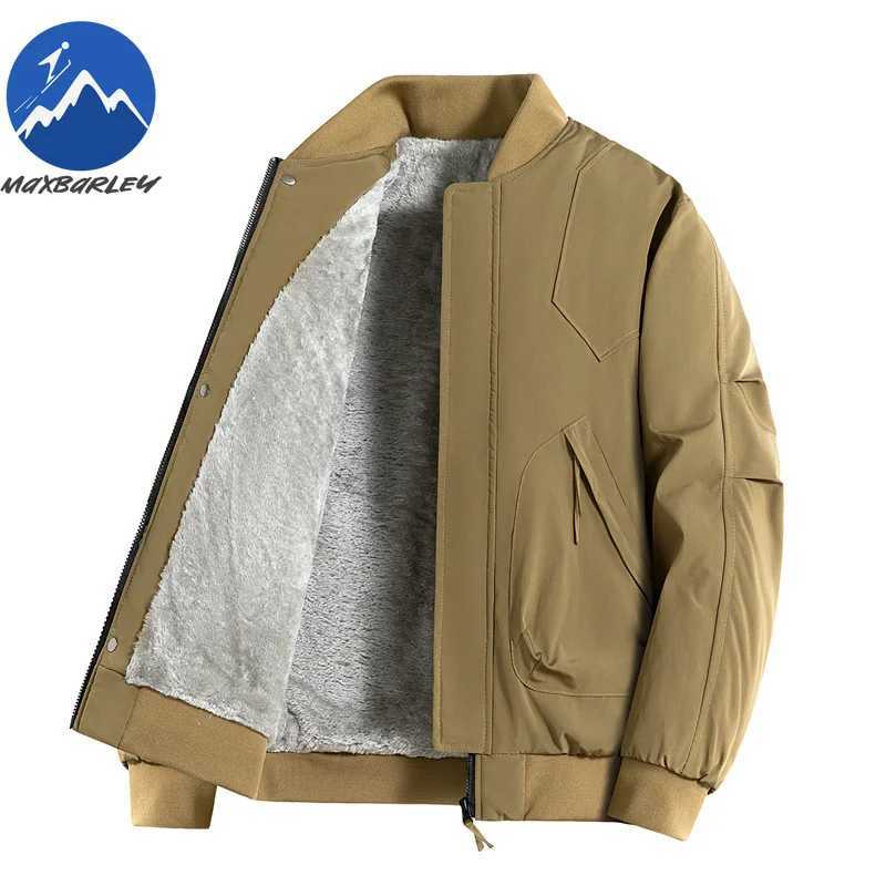 Maxbarley Plus Size Men Jacket Comfort Outdoor Camping Thickened Parkas Fashion Baseball Collar Travel Lightweight Winter Coat J251017