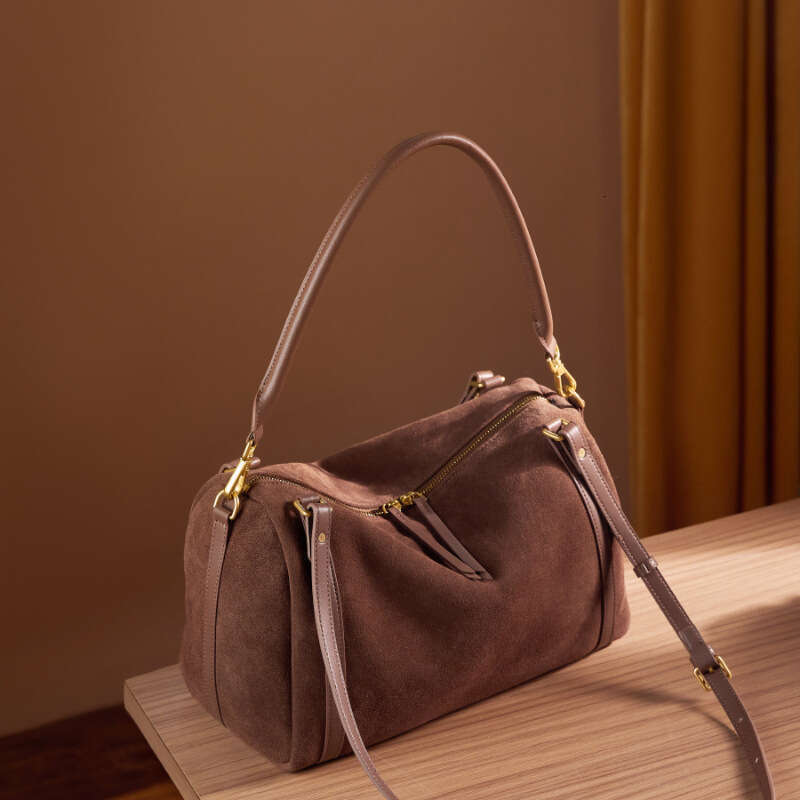 Luxury bag Boston Pillow High End Large Capacity Matte Leather Fashion Commuter Crossbody New Single Shoulder Bag