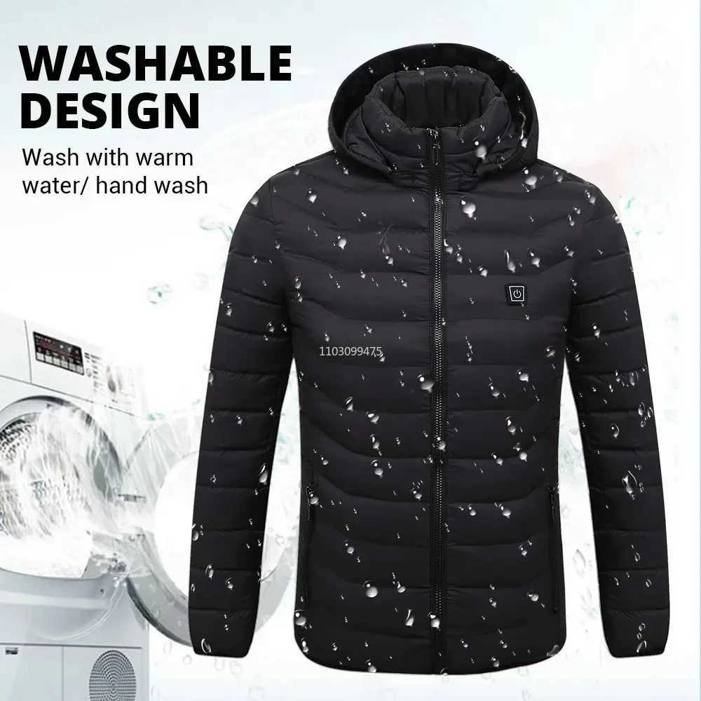 21 Areas USB Electric Heated Jacket Men Women Heated Jacket Winter Clothing Snowfield Camping Hiking Apparel Thermal Down Jacket H251017