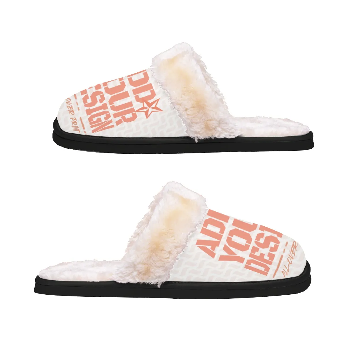 DHgatepod Men's Plush Slippers - Cozy Non-Slip Indoor House Shoes for Fall & Winter