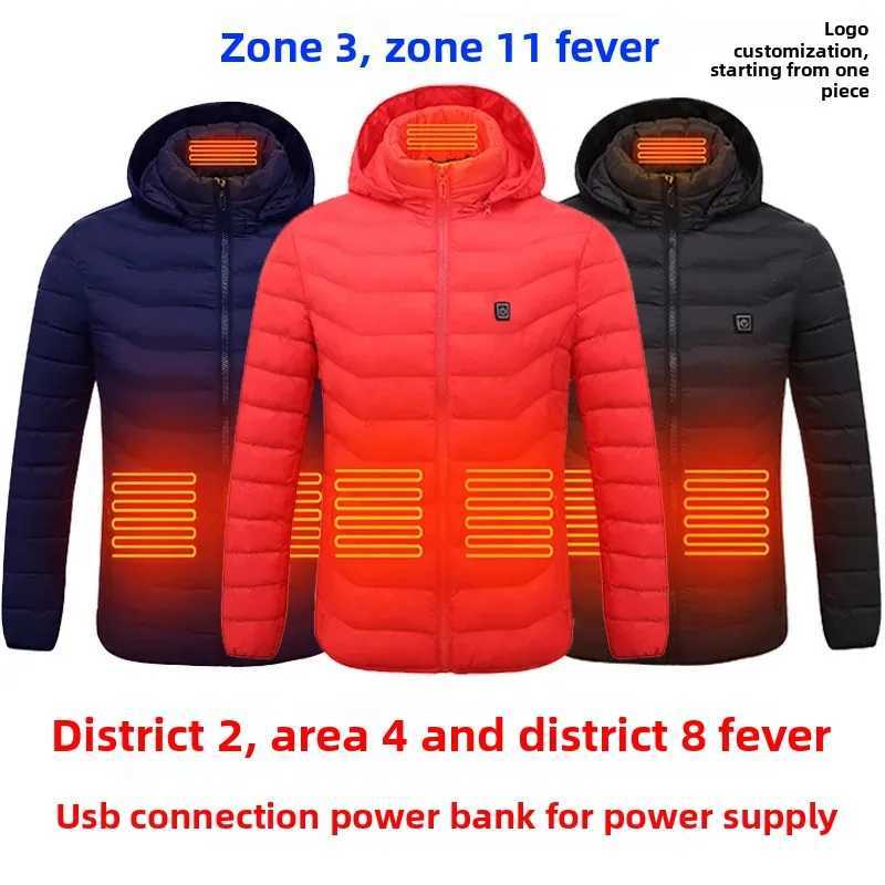 Smart Heating Outerwear Lightweight Thermal Mens Electric Vest USB Constant Temperature Heating Cotton Jacket Windproof Outdoor H251017