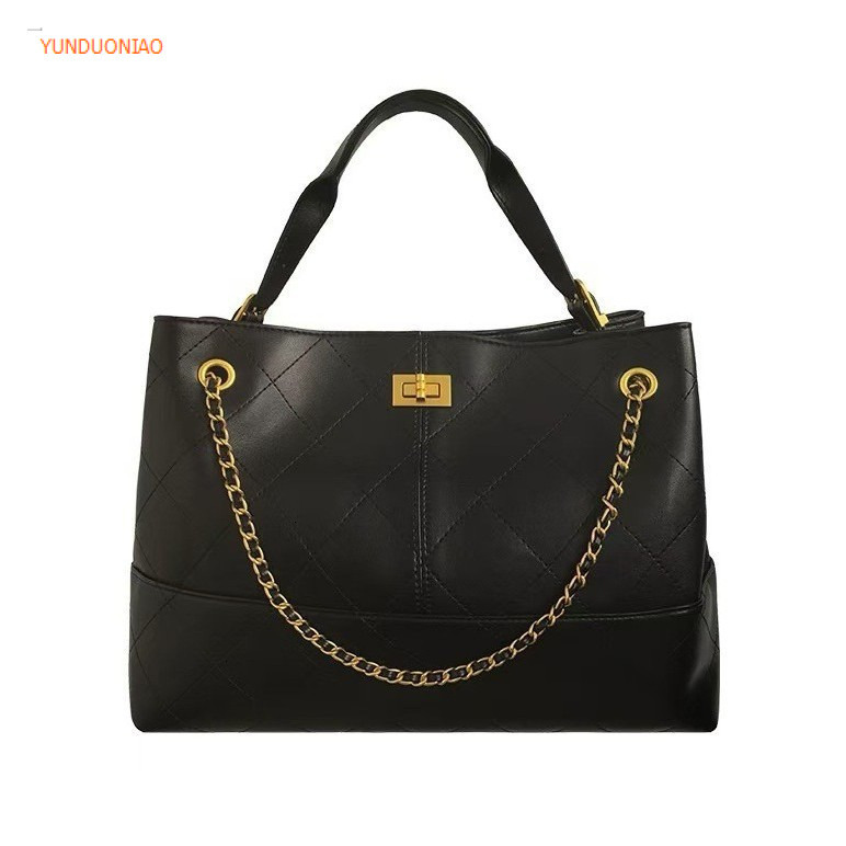 Autumn and winter new luxury handbag new matte suede splicing quilted designer bag chain style large capacity women's shoulder bag