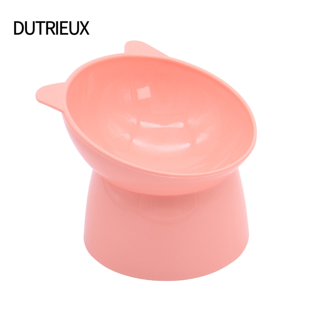 K3236 Elevated neck-protecting pet bowl with anti-tip bevel design. Large capacity cat and dog food bowl for cervical vertebrae protection.