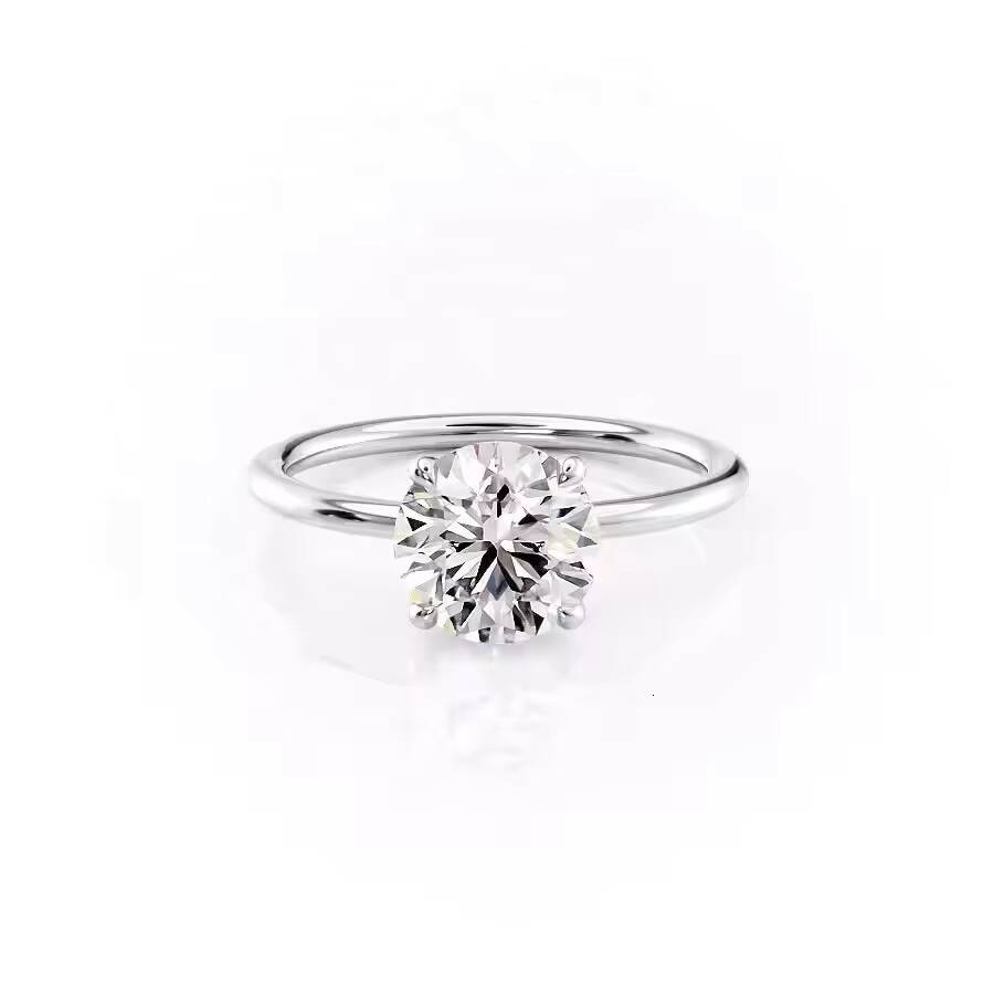 Speedin Trending New Jewelry 14K 18K Real Solid White Gold IGI Certified VVSVS Color Round Lab Grown Diamond Ring for Ladies