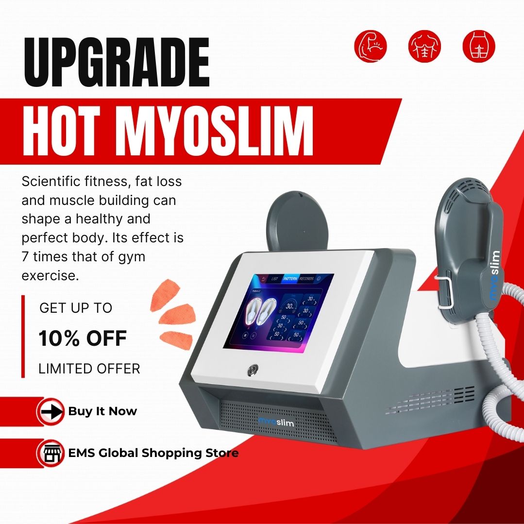 Upgraded EMS Body Sculpting Machine RF Myoslim NEO Sculpt Slimming Fat Muscle Stimulation Massager Electromagnetic Weight Loss